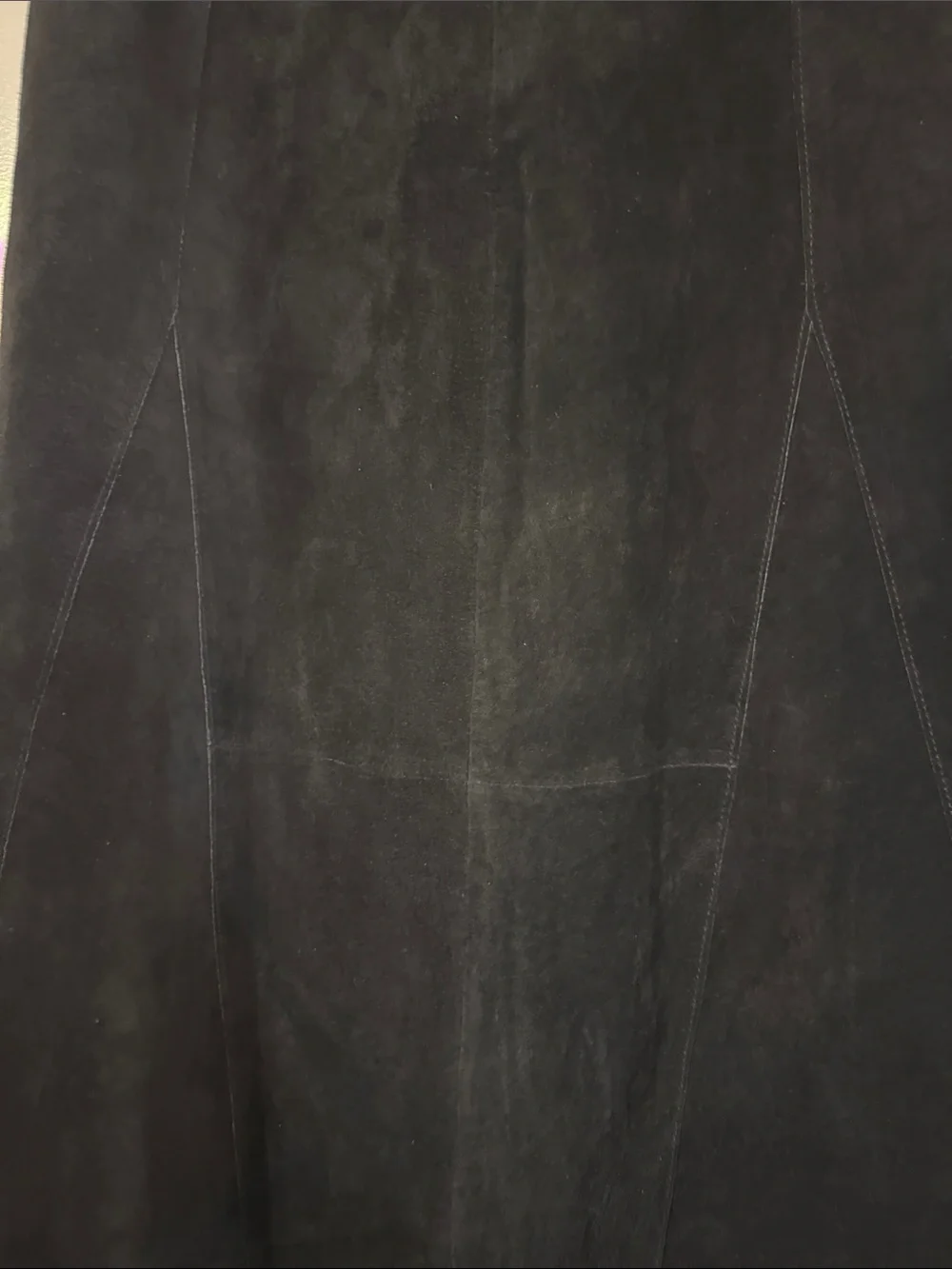 Valerie Stevens Black Suede A-Line Skirt